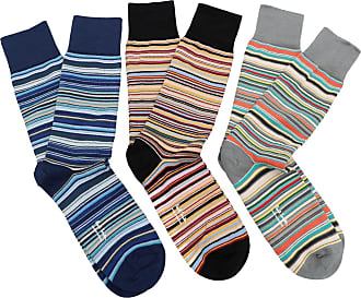 Herren Bekleidung Unterwäsche Socken Paul Smith Baumwolle 3er-Pack gemusterte Socken in Blau für Herren 