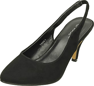 F9144 Ladies Black Spot On Court Shoes UK Sizes 3-8 