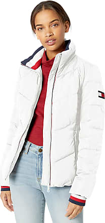 tommy hilfiger white puffer jacket women's