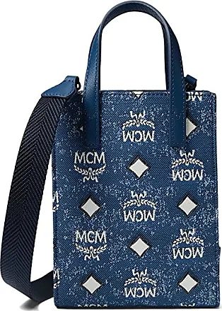 Leather handbag MCM Blue in Leather - 20226307