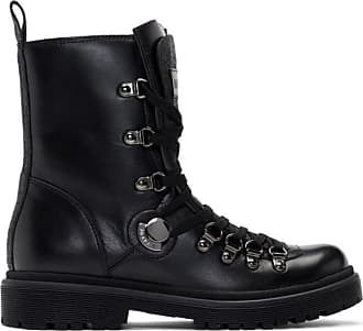 moncler patent leather combat boots