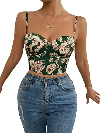 SOLY HUX Women's Plus Size Corset Floral Lace Bustier Cami Top Adjustable  Spaghetti Strap V Neck Camisole Top A Lace Black 0XL at  Women's  Clothing store