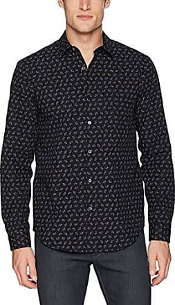 Theory Mens Irving Long Sleve Sphere Printed Woven