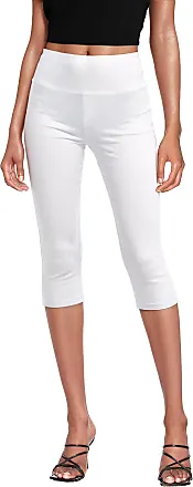 Buy Hybrid & Company Women Stretch Pull On Business Millennium Capri Pants  KQ44972 White XL at