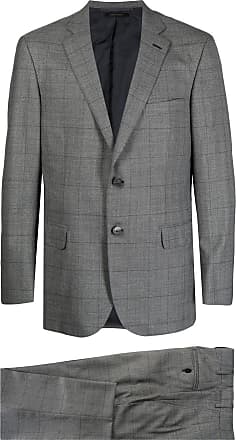 Navy and sky blue virgin wool Brunico jersey suit