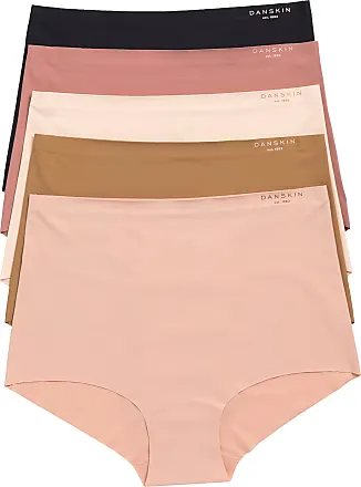 Danskin Pack Of Five Seamless Rib Bikini Brief in Pink