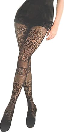 Yelete Killer Legs Womens Queen Plus Size Fishnet Pantyhose 168YD022Q Black Back Seam with Bow Tie 