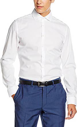 Seidensticker Hommes Business Chemise Tailored manches longues Button-Down-Col Blanc