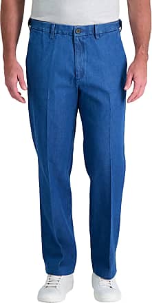 Haggar Mens Casual Classic Fit Denim Trouser Pant-Regular and Big & Tall Sizes - - 42W x 32L