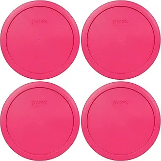 Pyrex Simply Store 7200 2-Cup Glass Storage Bowl and 7200-PC 2-Cup Berry Red Lid Cover (2-Pack)