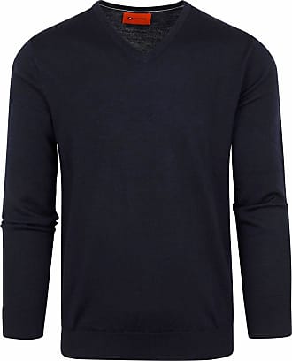 Herren Bekleidung Pullover und Strickware V-Ausschnitt Pullover BOSS Black Pullover melba in Blau für Herren 