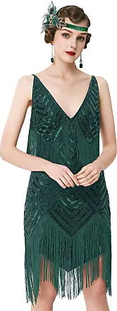 BABEYOND Dark Green Velvet Dress - Long Sleeve Velvet Dress for