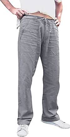 LINSINCH Pantalon Cargo Homme Jeans de Travail Ample en Coton et Lin à Imprimé RéTro de Style Ethnique pour Hommes lhiver Chaud Fitness 