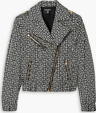 Balmain Jackets Sale Up To important_discount Off - Womens Balmain Monogram  Jacquard Bomber Jacket Beige