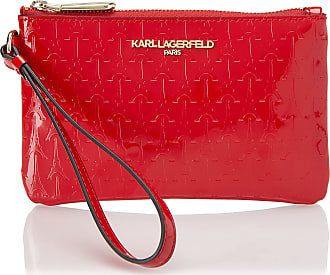Clutch bag Karl Lagerfeld Red in Plastic - 35416434
