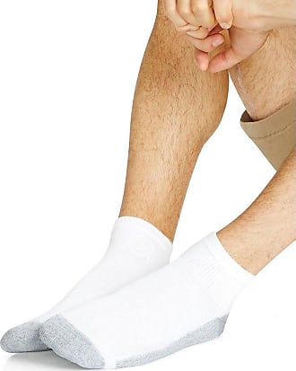 6-Pack White Hanes Mens Big and Tall ComfortBlend Ankle Socks Shoe: 12-14 