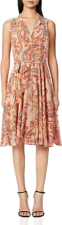 Nanette Lepore Womens A-Line, Shirtdress, Yellow Peach 384-2 Print, 12