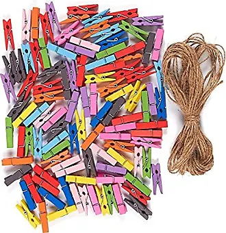 Juvale 100 Pack Wooden Clothespins for Hanging Laundry, Crafts, Photos (Black, 4 in)