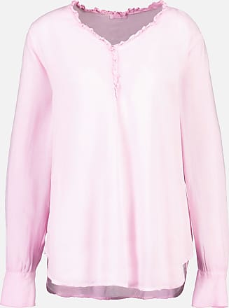 Juicy Couture Langarm-Bluse pink abstraktes Muster Elegant Mode Blusen Langarm-Blusen 