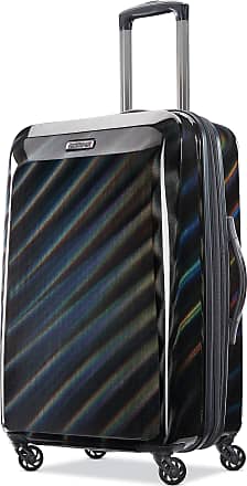 American Tourister American Tourister Moonlight Hardside Expandable Luggage with Spinner Wheels, Iridescent Black, Checked-Medium 24-Inch