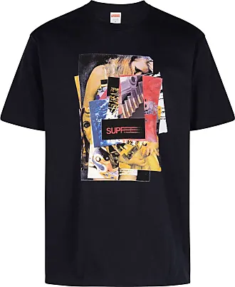 SUPREME Stack Navy T-shirt - unisex - Cotton - M - Black