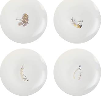 White 8x8 American Atelier 1562427-4S Happy Holidays Salad plate set 