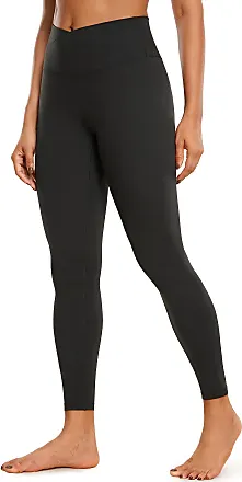  CRZ YOGA Womens Butterluxe Cross Waist Workout Leggings 25  Inches - V Crossover High Waisted Gym Yoga Leggings Black Large : Clothing,  Shoes & Jewelry