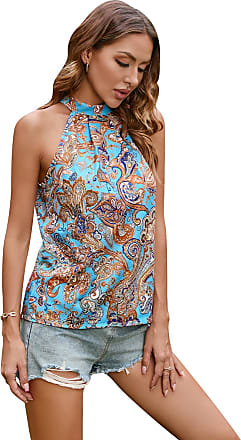 Fashion Tops Halter Tops Trina Turk Halter Top abstract pattern casual look 
