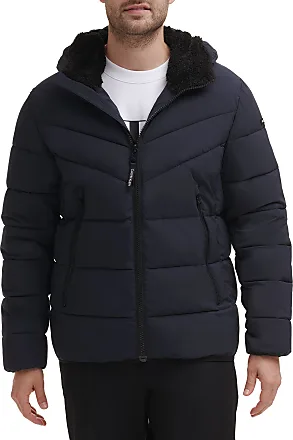 Calvin Klein bonded ripstop jacket in dark blue, IetpShops, Balenciaga  Philipp Plein hooded sports jacket