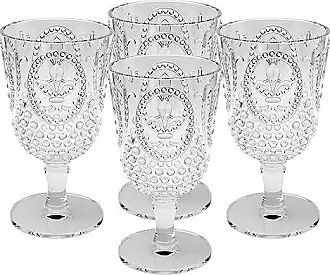 Elle Decor Acrylic 25 Ounce Plastic Water Tumblers, Set of 4 Drinking Cups,  Reusable, Shatterproof, and BPA-Free Beverage Drinking Glasses, Clear