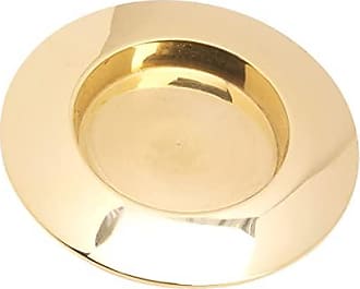 Kerzenständer Leuchter Teller oval 9*18 cm goldfarben matt "Handarbeit" 