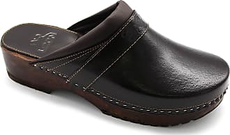 LEON V230 Leather Slip-on Mens Mule Clogs Slippers Shoes