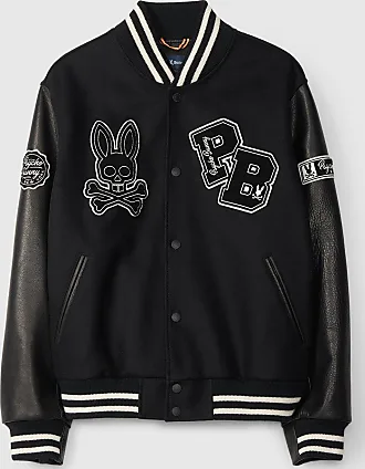 Appliquéd Embroidered Wool-Blend Twill and Leather Varsity Jacket
