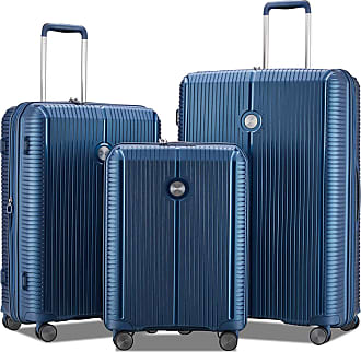Expandable Hardside Travel Luggage,Rolling Suitcase TSA Approved 20- Inch, Blue VERAGE Carry On Luggage with X-Large Spinner Wheels 