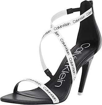 calvin klein black and white heels