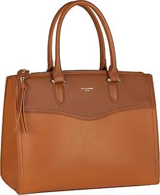 David Jones - Women's Shopping Handbag - Shoulder Bag - PU Leather Long  Handle - Shopper Capacity Medium Size - Elegant City Bag
