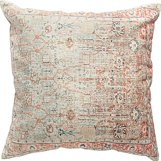 Multicolored Creative Co-Op 16 Square Cotton Printed with Embroidery Pillow 