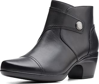 Ladies Clarks Leather Pull On Ankle Boot D Fit Carlita Quinn4 