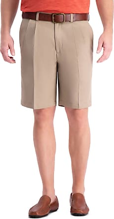 Haggar Mens Cool 18 Pro Pleat Front 4-Way Stretch Expandable Waist Short Regular and Big /& Tall Sizes