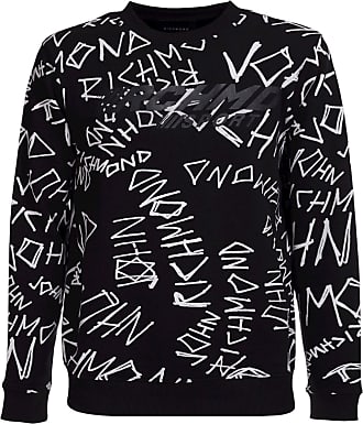 Herren Bekleidung Pullover und Strickware Rundhals Pullover John Richmond Sweatshirt mit Logo-Verzierung in Schwarz für Herren 