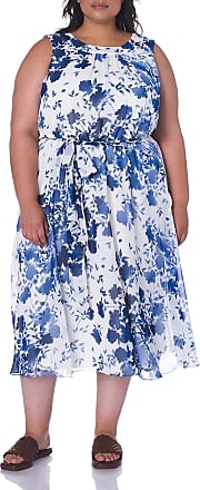 Jessica Howard Size Womens Halter Neck Midi Dress, Denim, 22 Plus