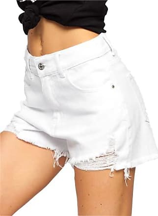 Mode Pantalons courts Shorts moulants Blanc du Nil Short moulant blanc style d\u00e9contract\u00e9 