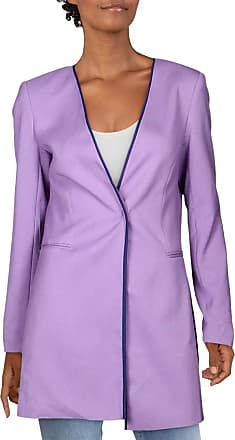 Tahari by ASL Womens Open Front Topper with Contrast Piping, Dusty Violet, 8