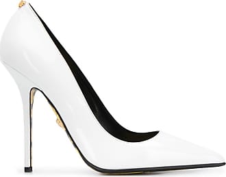 versace heels black and white