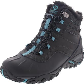 Merrell Atmost Mid Wp Womens Synthetic Material Walking Boots Black//Blue