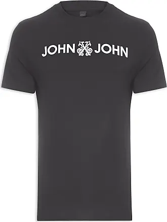 Camiseta John John Masculina Relaxed Puffed Logo Preta