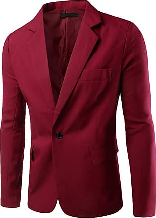 hellomiko Mens Cotton and Linen Casual Blazer Three Buttons Solid Color Loose Suit Jacket 