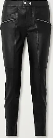 ALEXANDER WANG Ponte and pebbled-leather bootcut pants