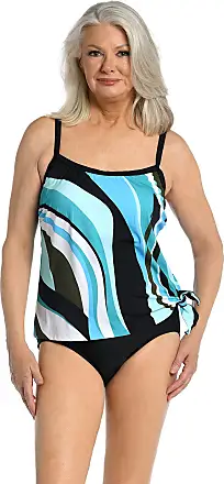  Maxine Of Hollywood Womens Standard Scoop Neck Faux Side Tie  One Piece Swimsuit