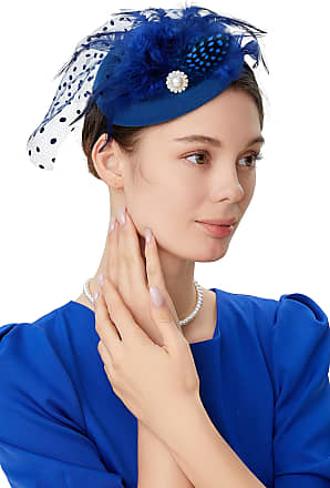 20 cols available Weddings Accessoires Hoeden & petten Fascinators & Minihoedjes Royal Blue Queen Annes Lace Silk Fascinator Hat for Races 